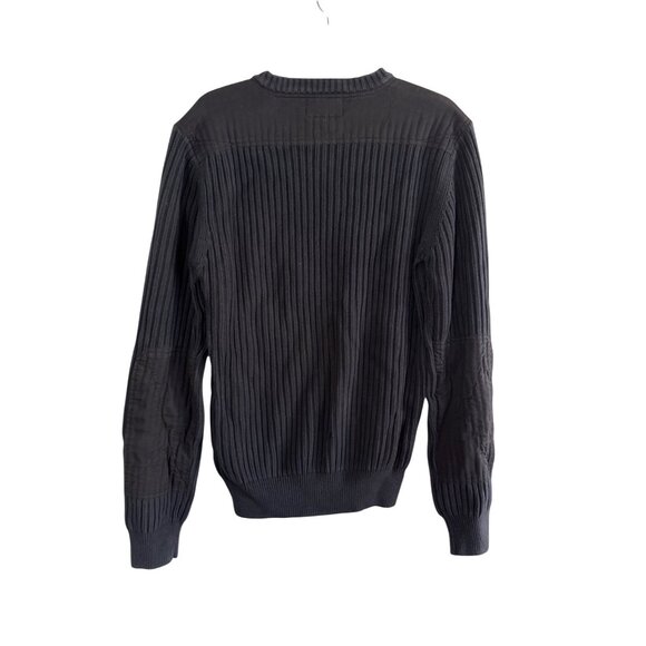 Vintage Y2K Nautica Jeans Co. Mens Black Ribbed Knit Cotton Sweater XL - Picture 2 of 4